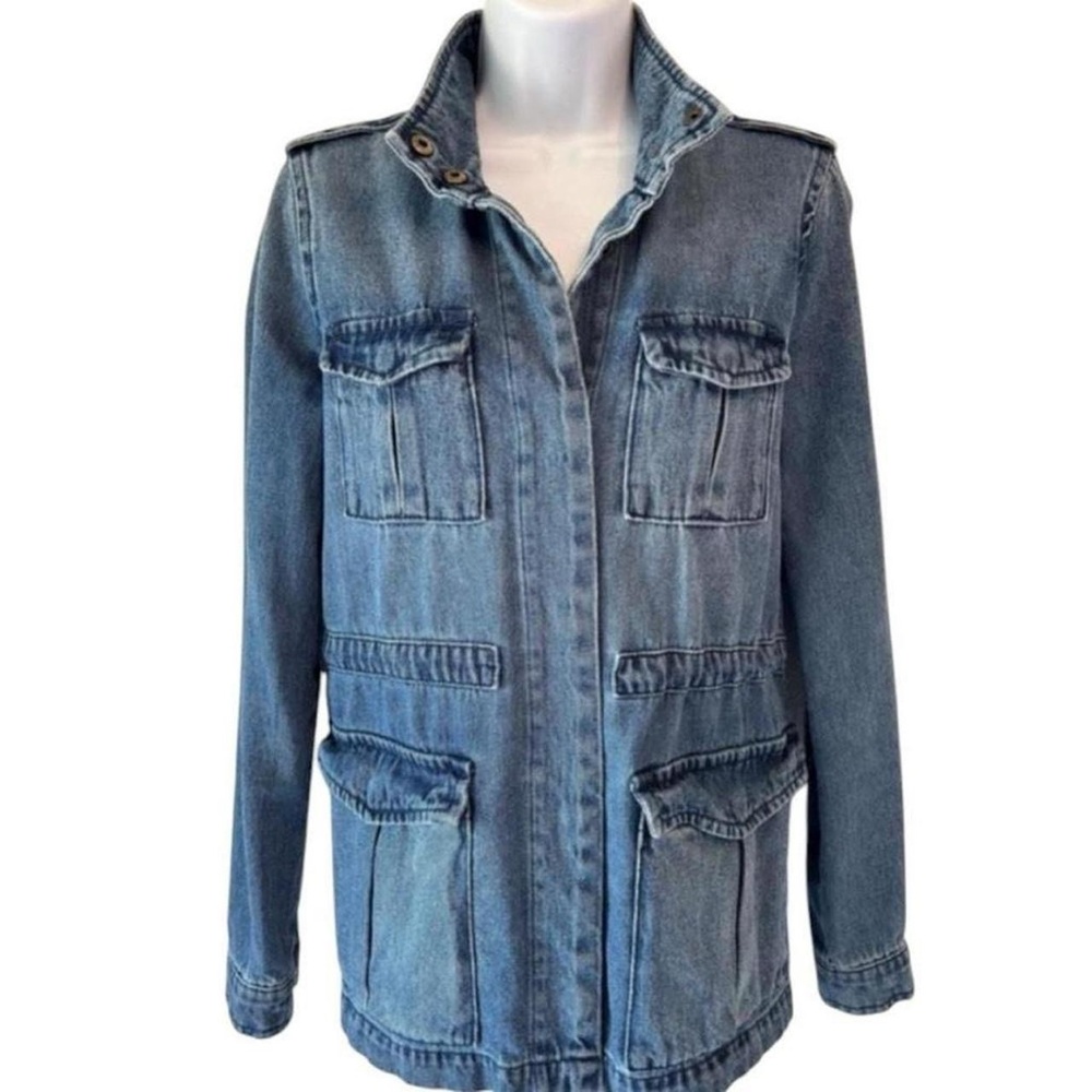 Punk Streetwear Grunge Casual Vero Moda Denim Utility Jacket